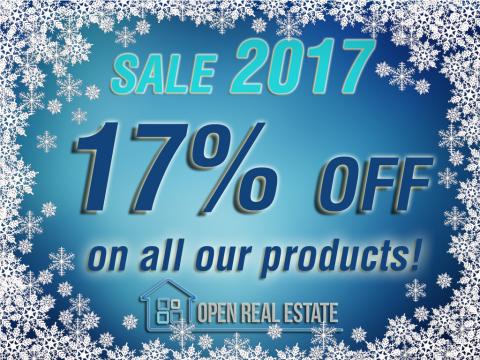 New Year Sales 2017: create your real estate website with 17% discount